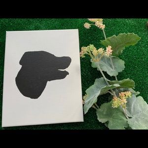 Custom pet silhouette on canvas